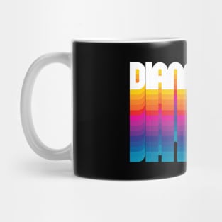 Retro Diana Proud Personalized Name Gift Retro Rainbow Style Mug